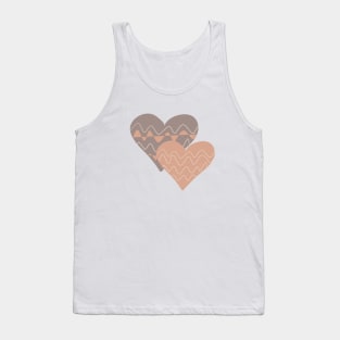 Boho Heart | Pastel Colors | Soft Pink & Grey Tank Top